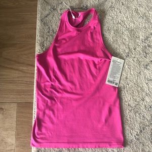 Swiftly high neck tank sonic pink